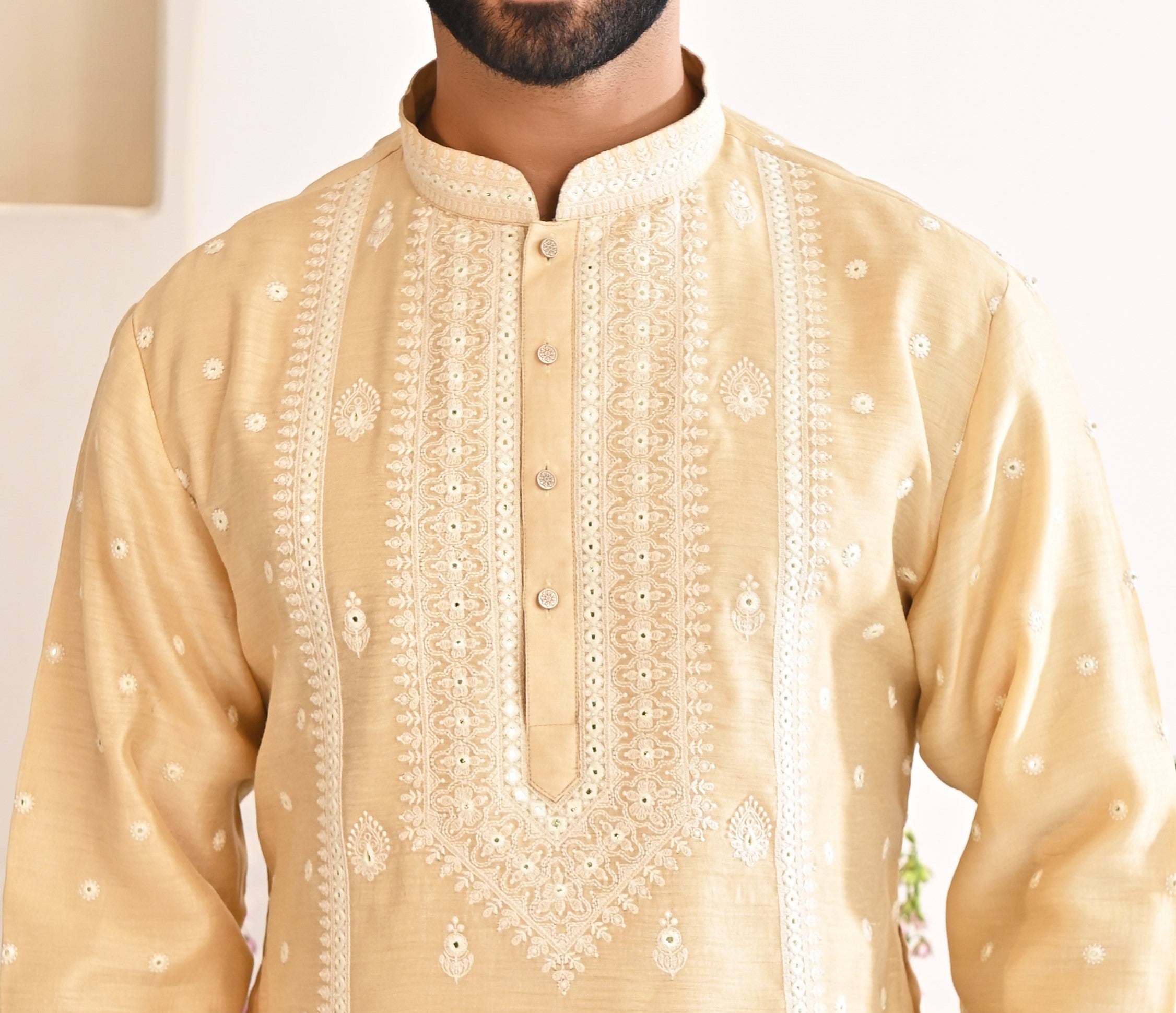 Yellow Embroidered Kurta Set