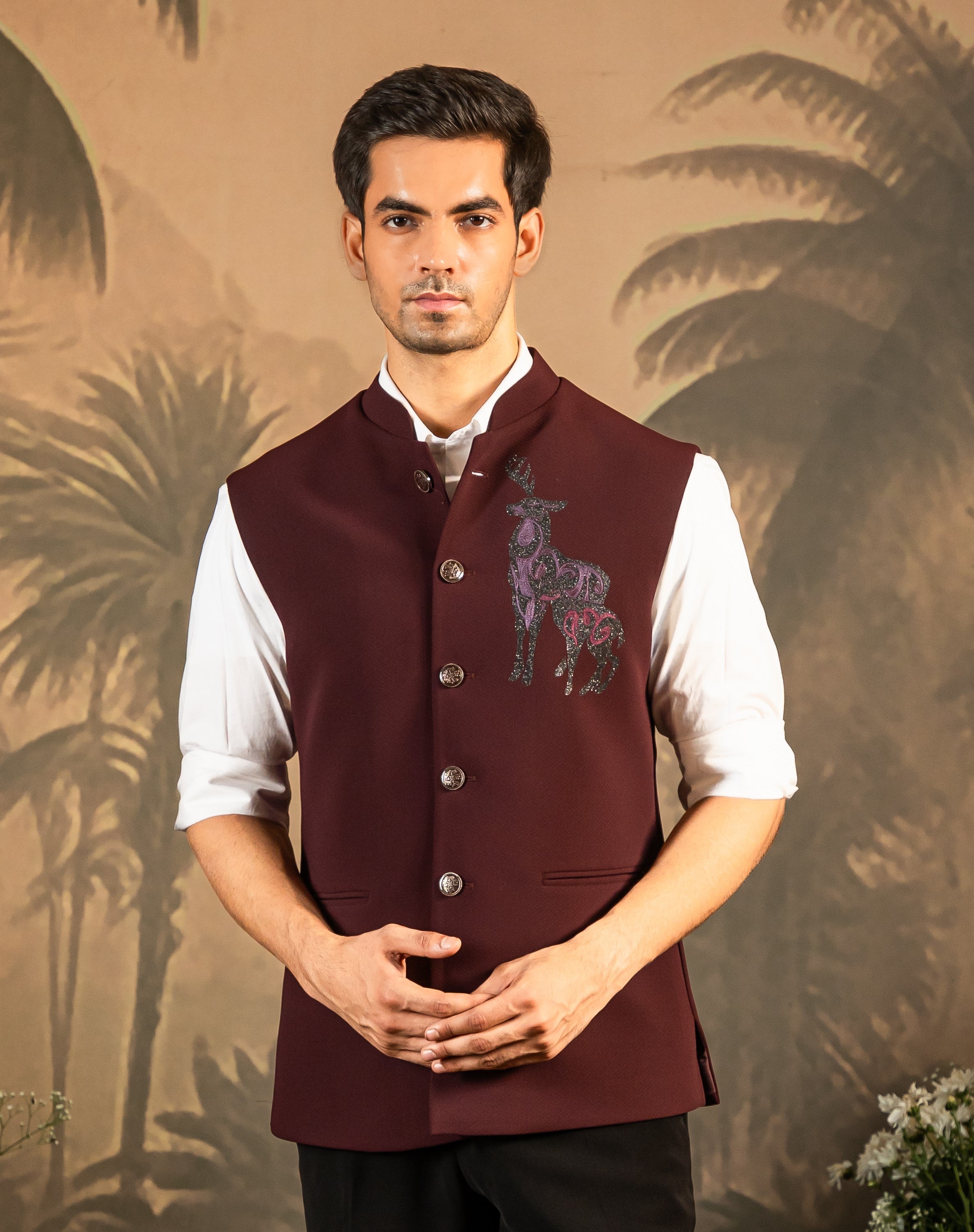 Wine Jacket with Designer motif