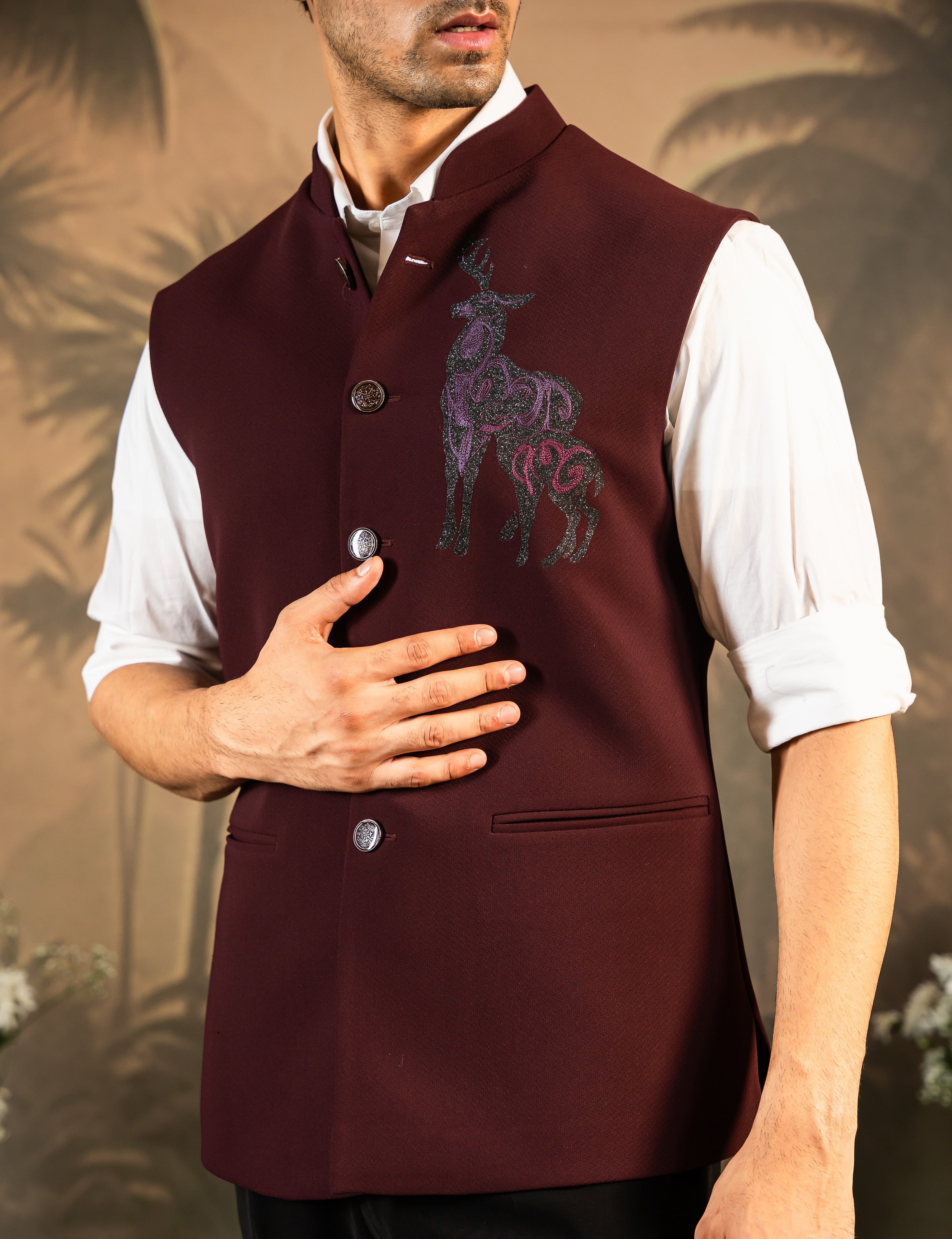 Wine Jacket with Designer motif