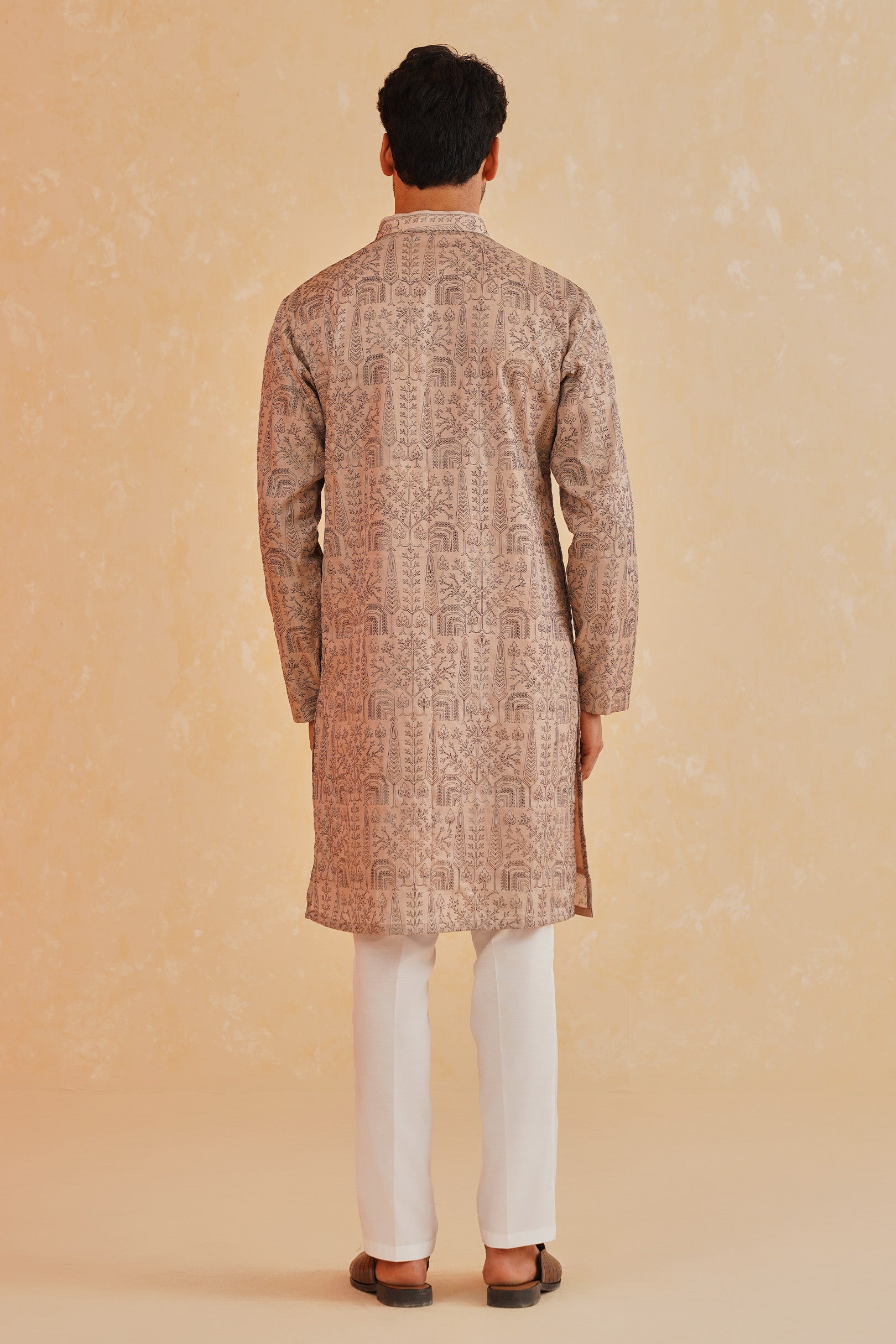 Trendy Beige Kurta Set - Modern Indian Fashion