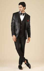 Trendy Black Designer Suit - Modern Men's Fashion

