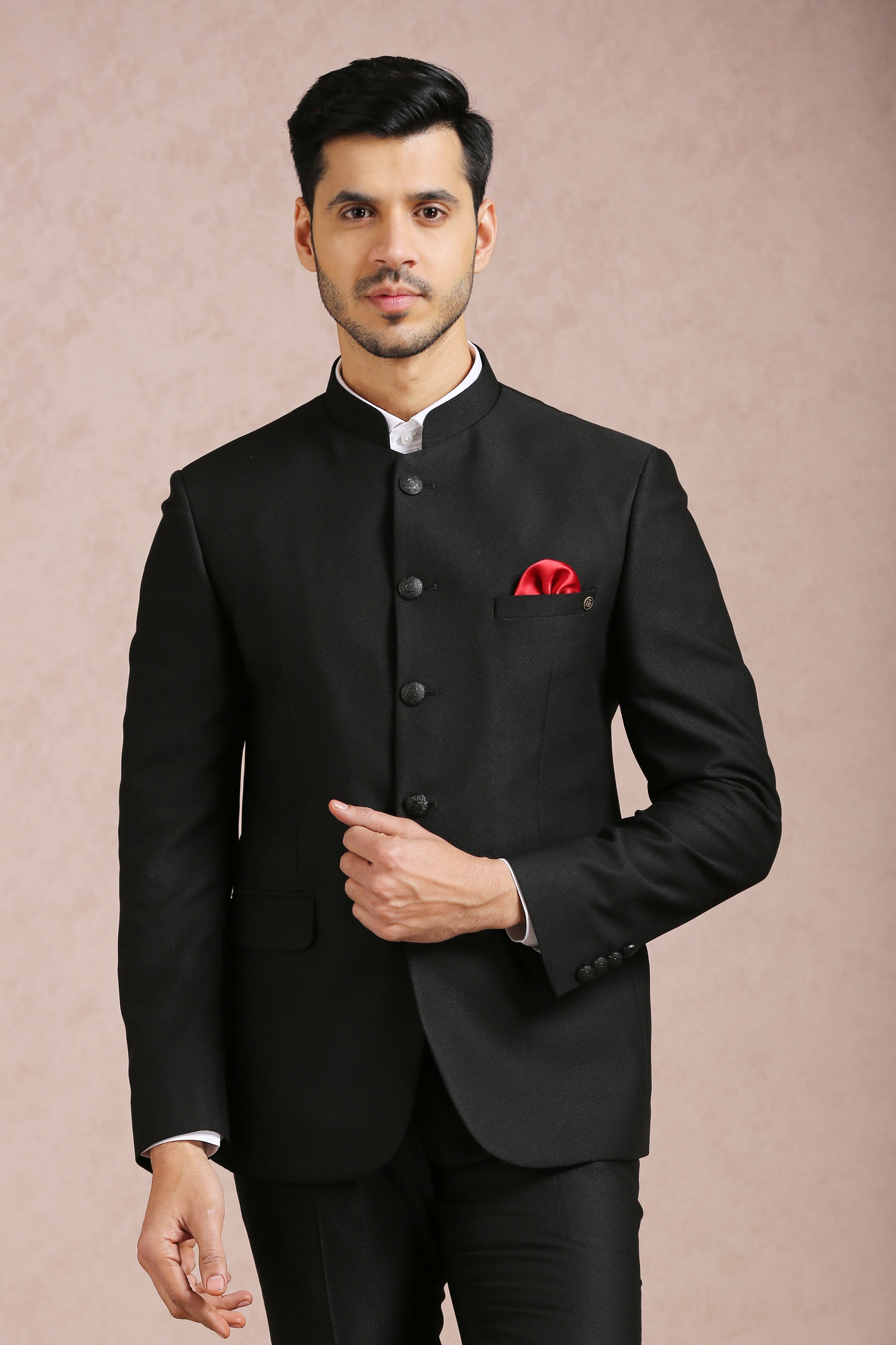 Mens bandhgala blazer hotsell