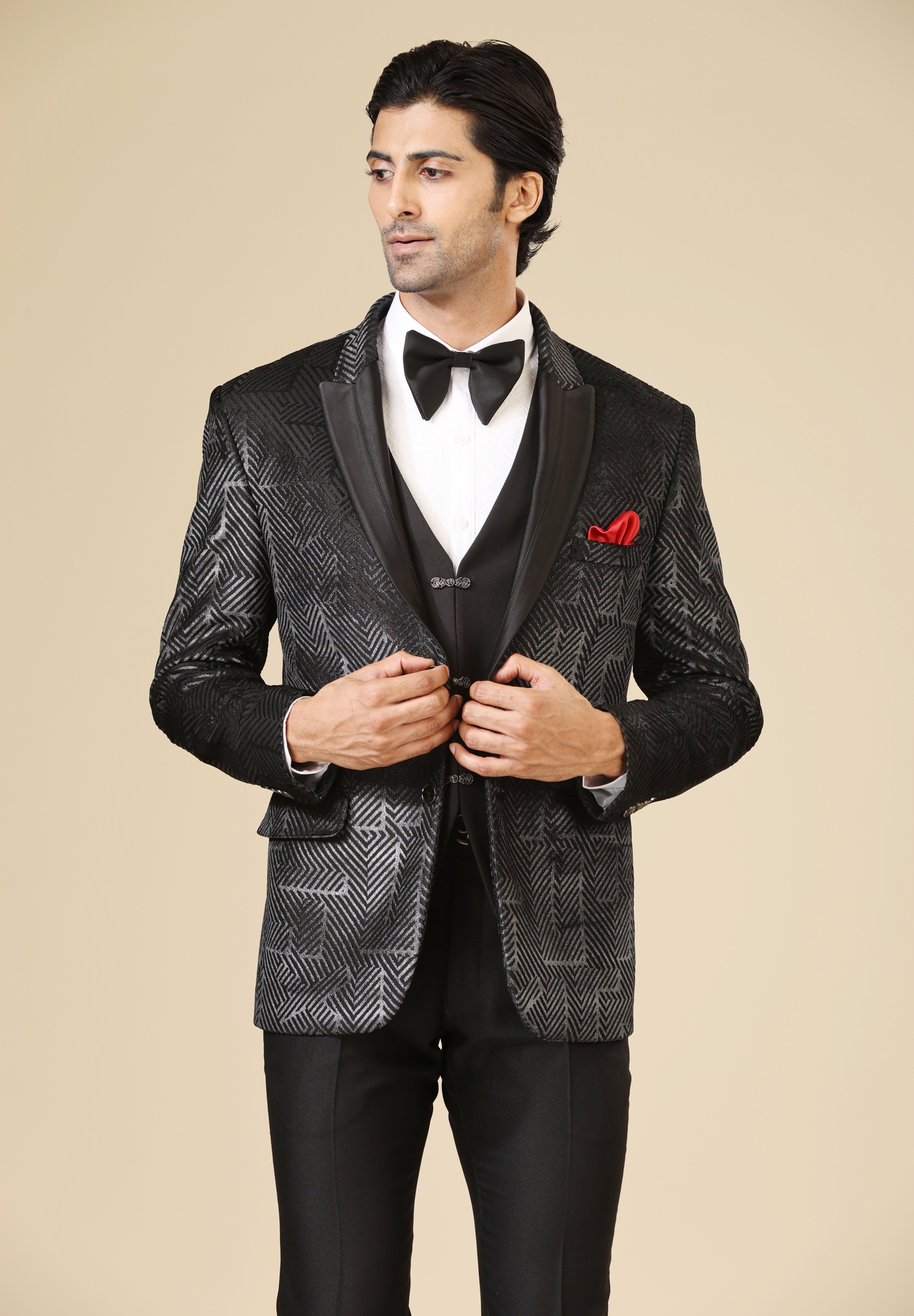 Men&#39;s Black Designer Suit - Luxury Fashion

