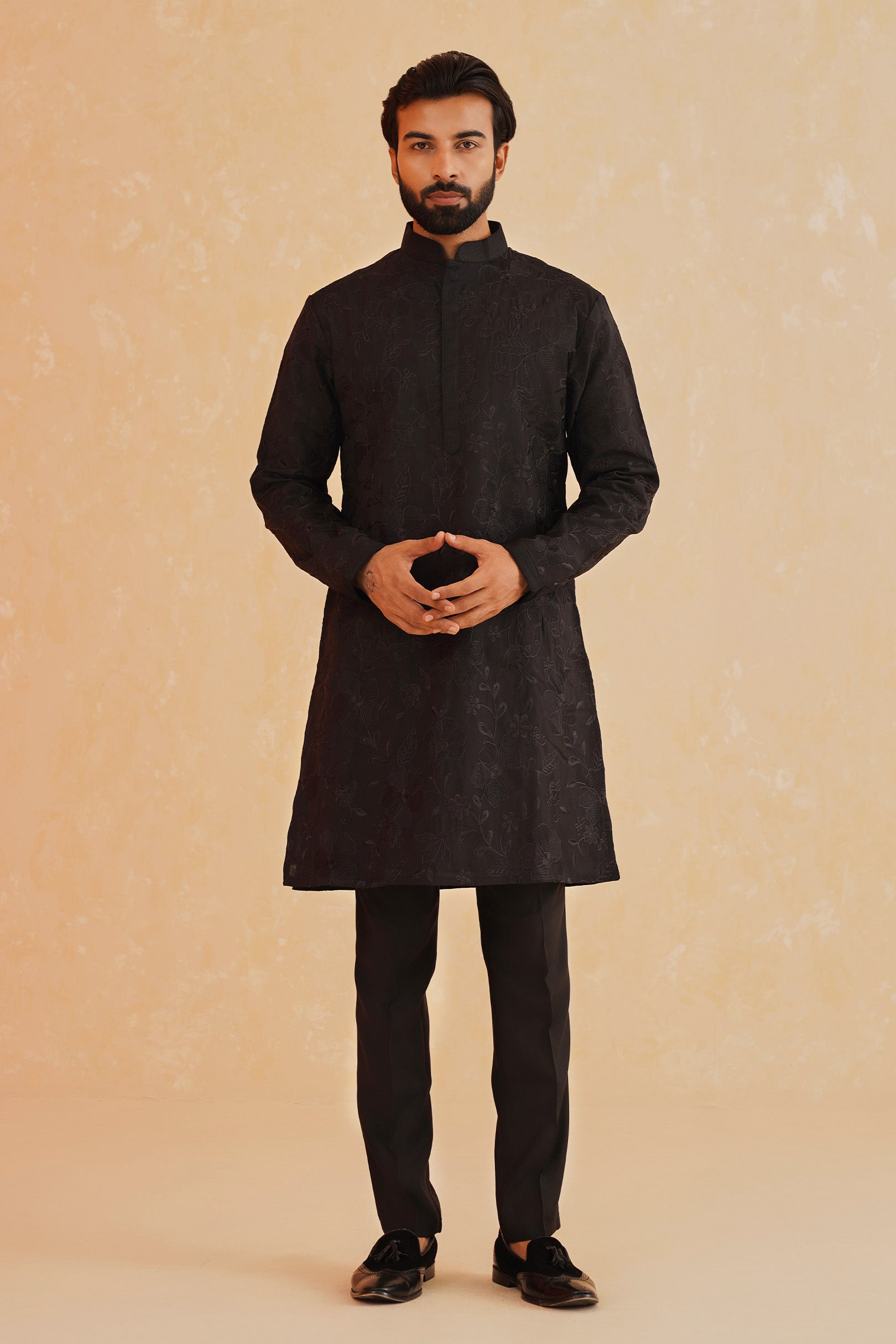 Trendy Black Kurta Set - Modern Indian Fashion

