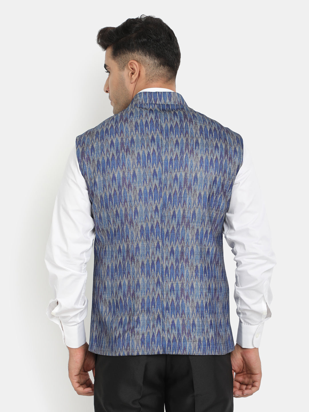 Blue Digital Print  Jacket