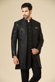 Black Indo Western with Sequin Detailing