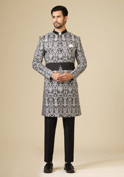 Jacquard Black Indo Western