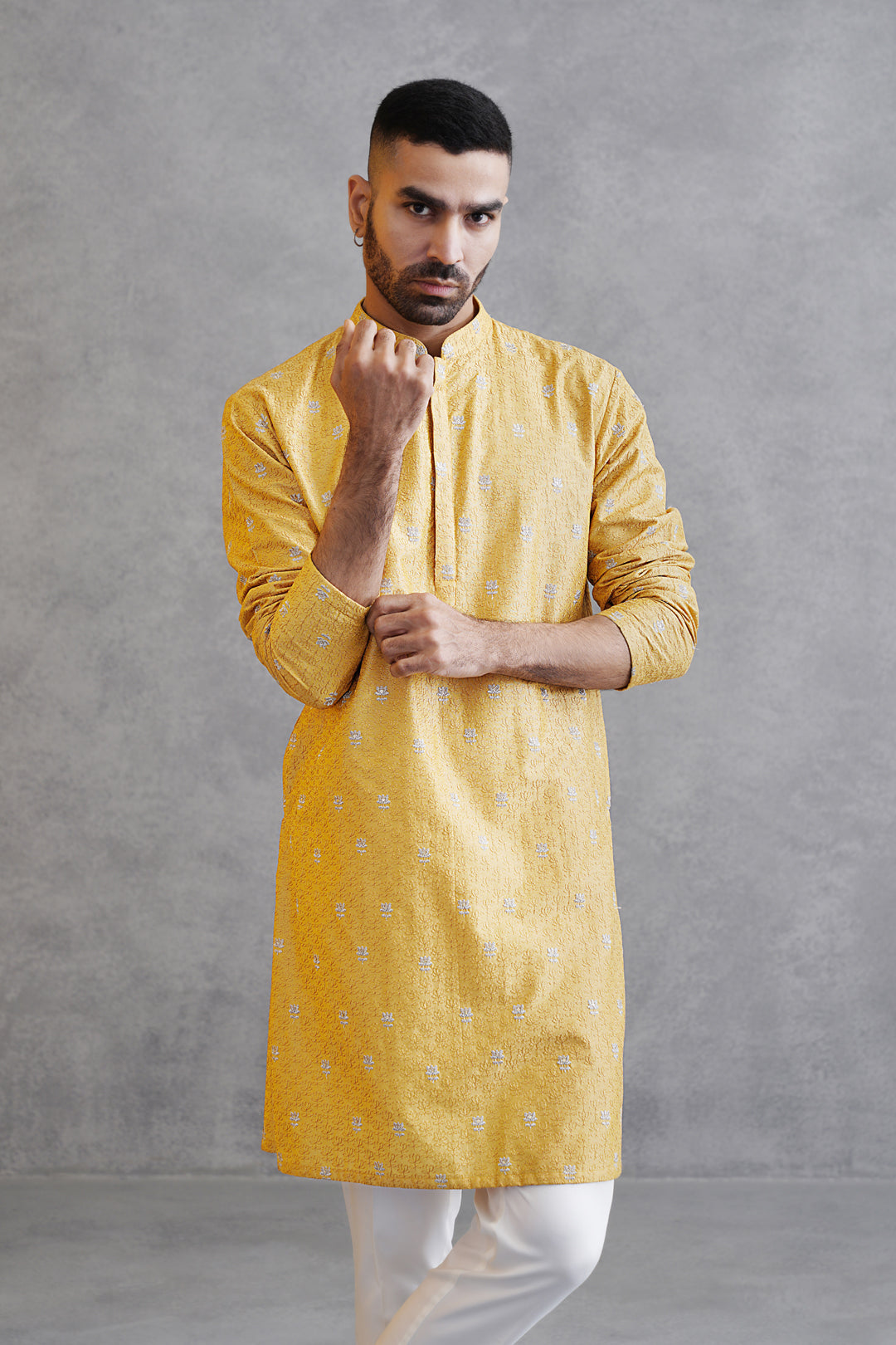 Yellow Embroidered Kurta Set