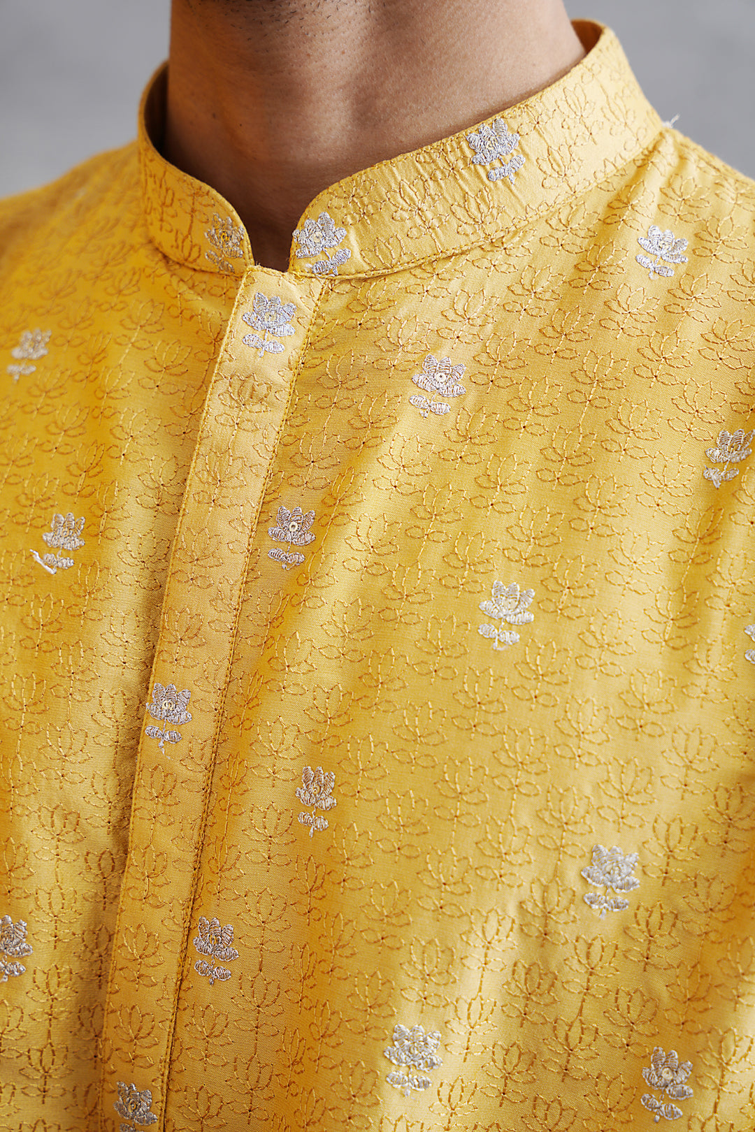 Yellow Embroidered Kurta Set