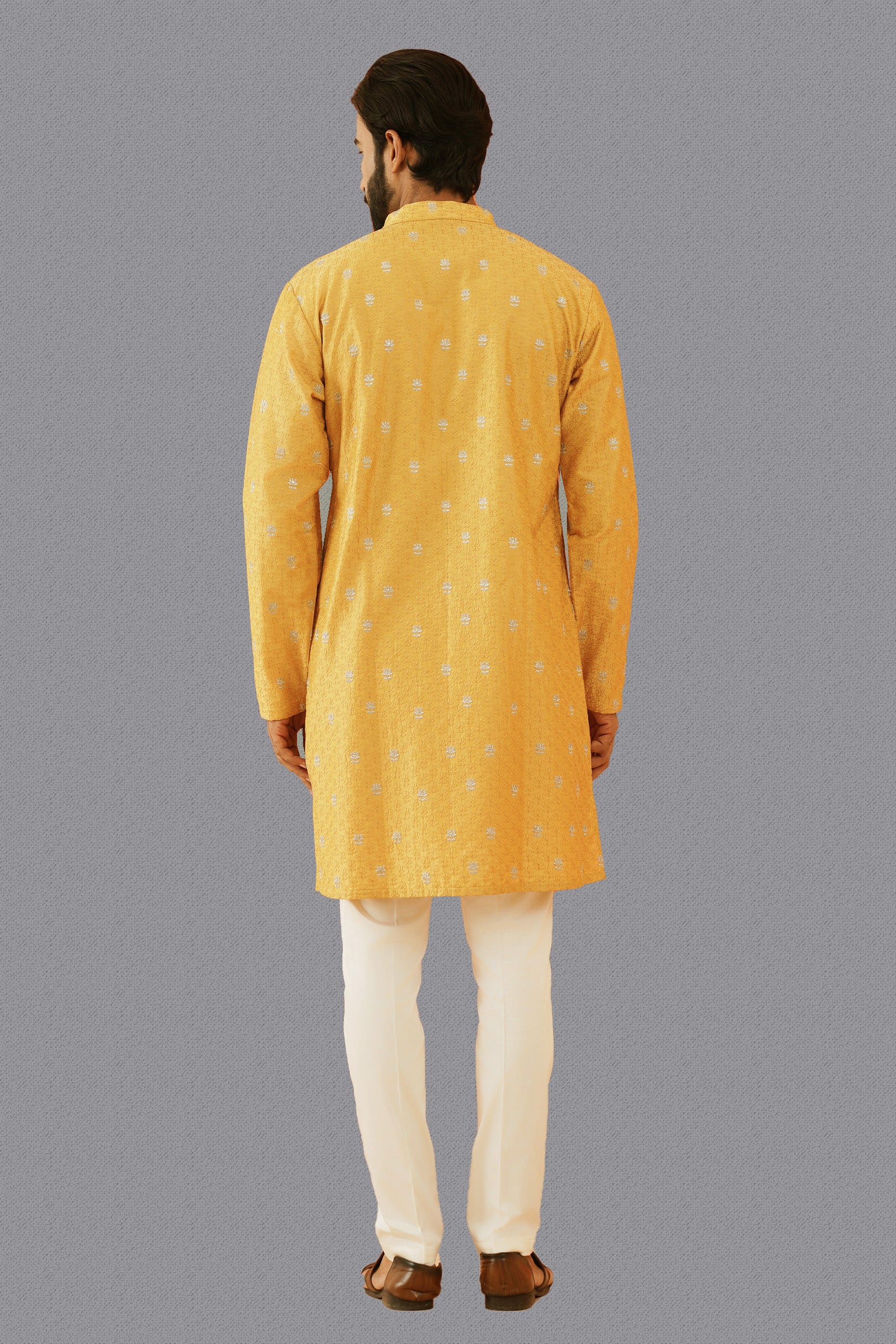 Yellow Embroidered Kurta Set