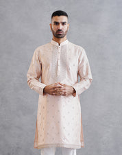 Light Pink Kurta Set with Dori Work