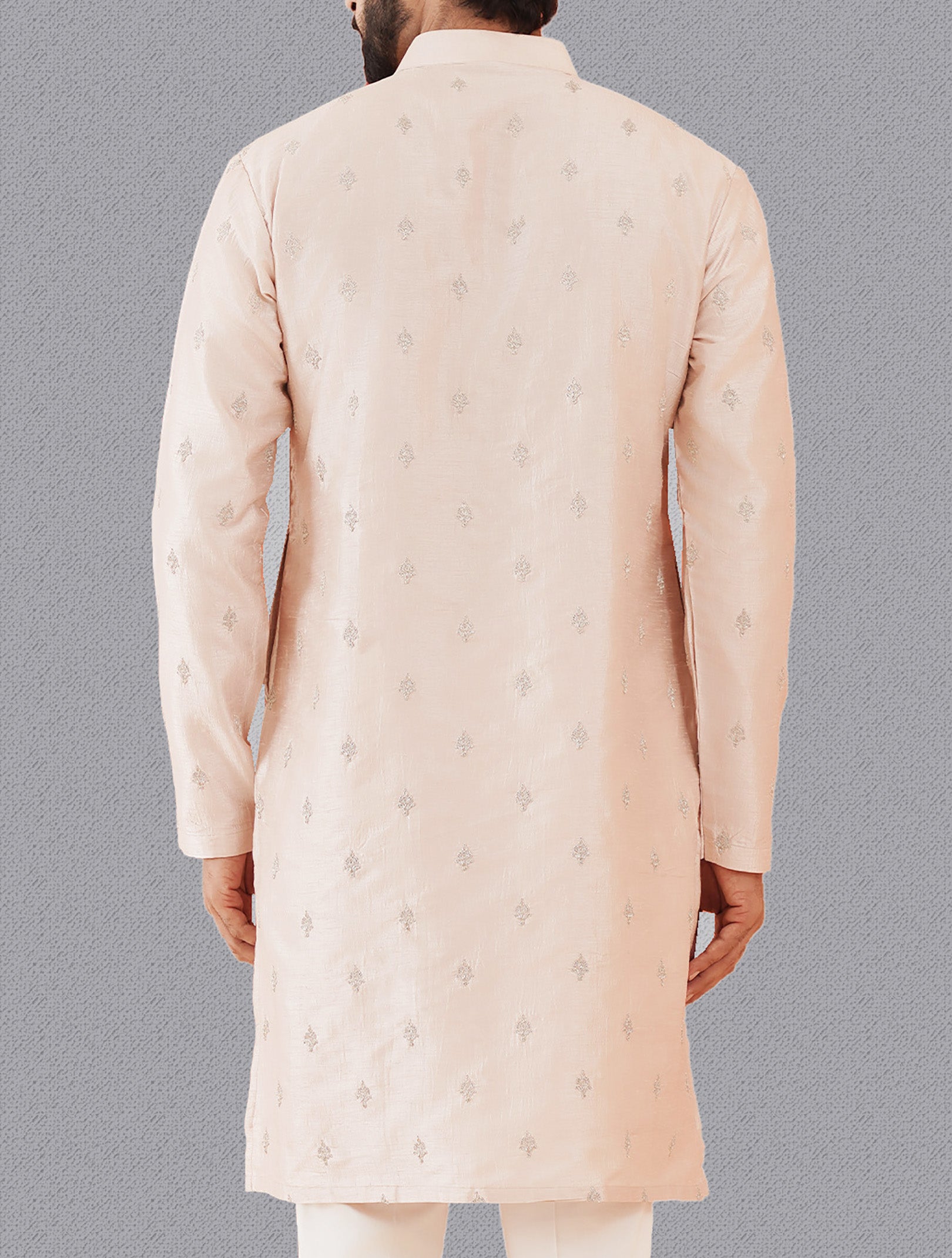 Light Pink Kurta Set with Dori Work