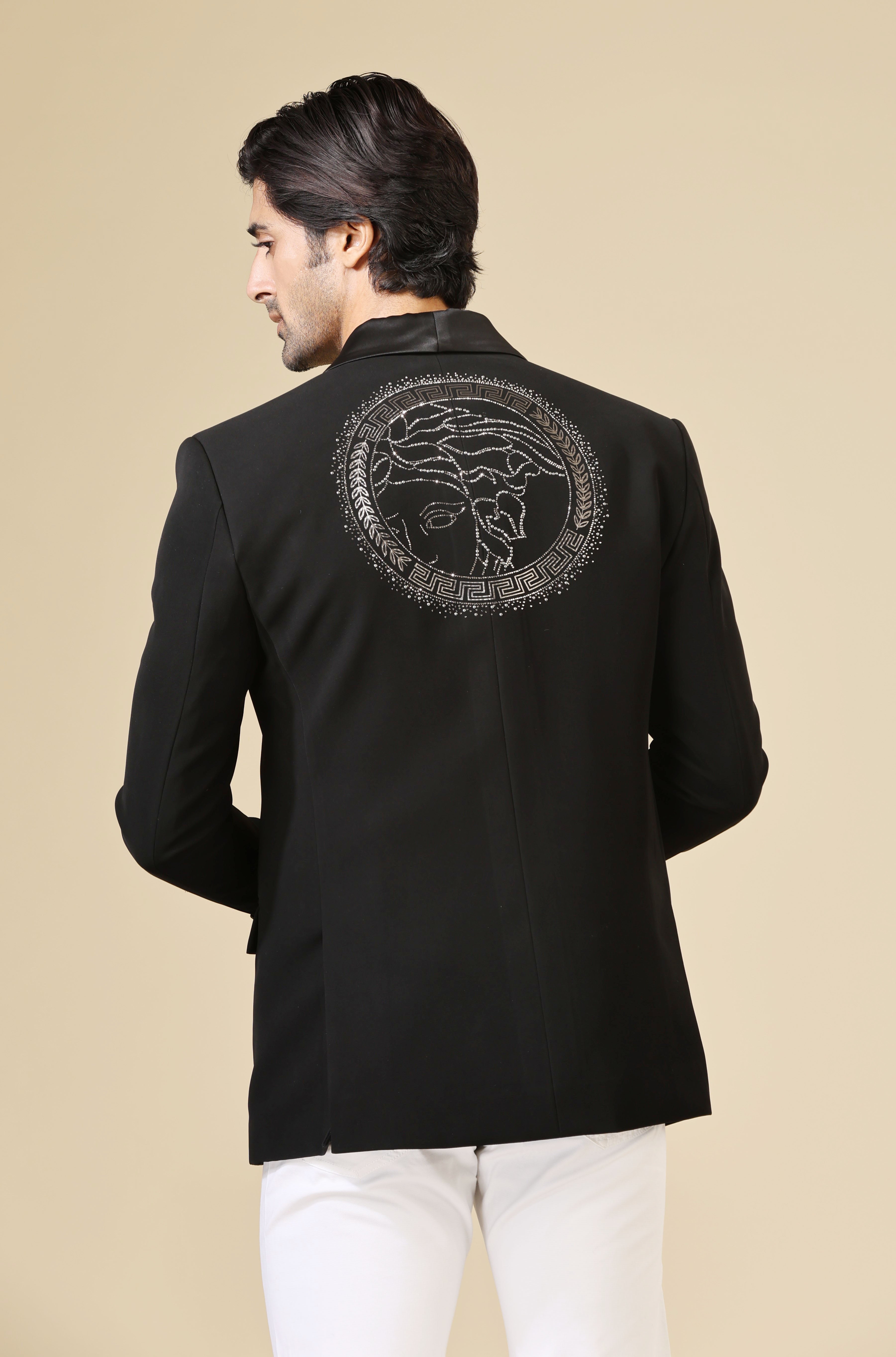 Men's Black Designer Blazer - Sophisticated and Stylish

