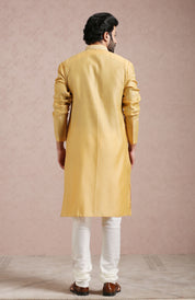 Men's Yellow Kurta Pyjama Set - Comfortable and Stylish

