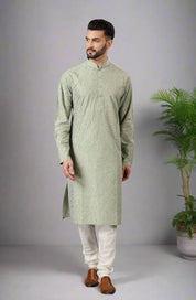 Trendy Pista Green Kurta Set - Modern Indian Fashion

