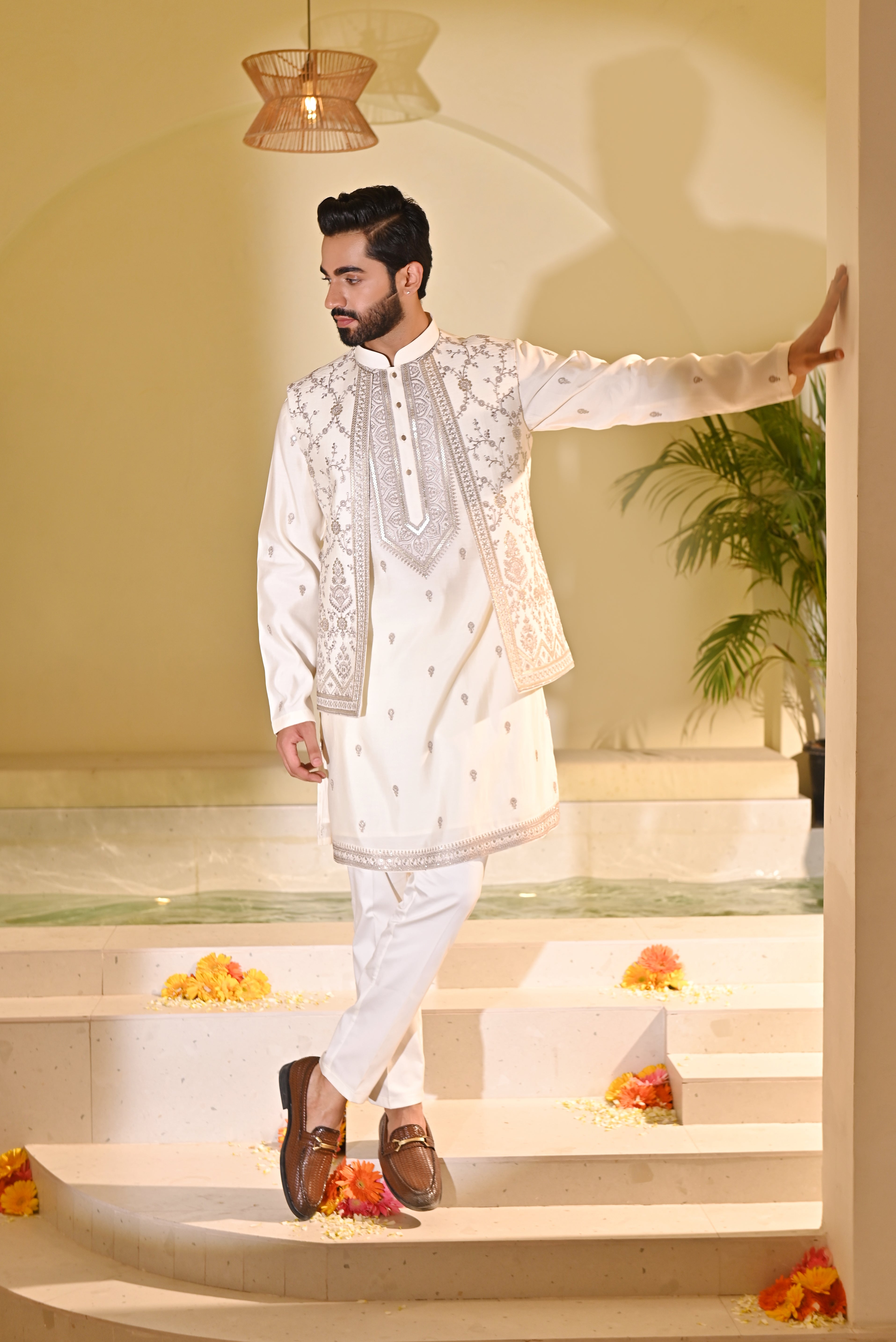 Designer Jacket Kurta Set