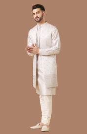 Elegant Grey Open Indo-Western - Traditional Indian Attire

