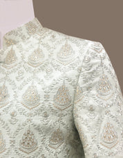 Pista Embroidered Sherwani