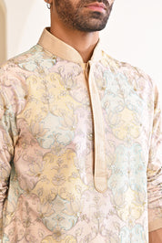 Fully Embroidered Multi-Colored Kurta Set