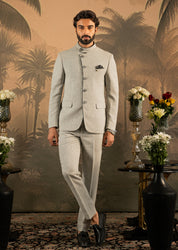 Grey Designer Bandhgala suit