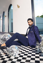 A versatile navy blue fully embroidered suit, suitable for various occasions.
A navy blue fully embroidered suit, designer wear.
A timeless navy blue fully embroidered suit.