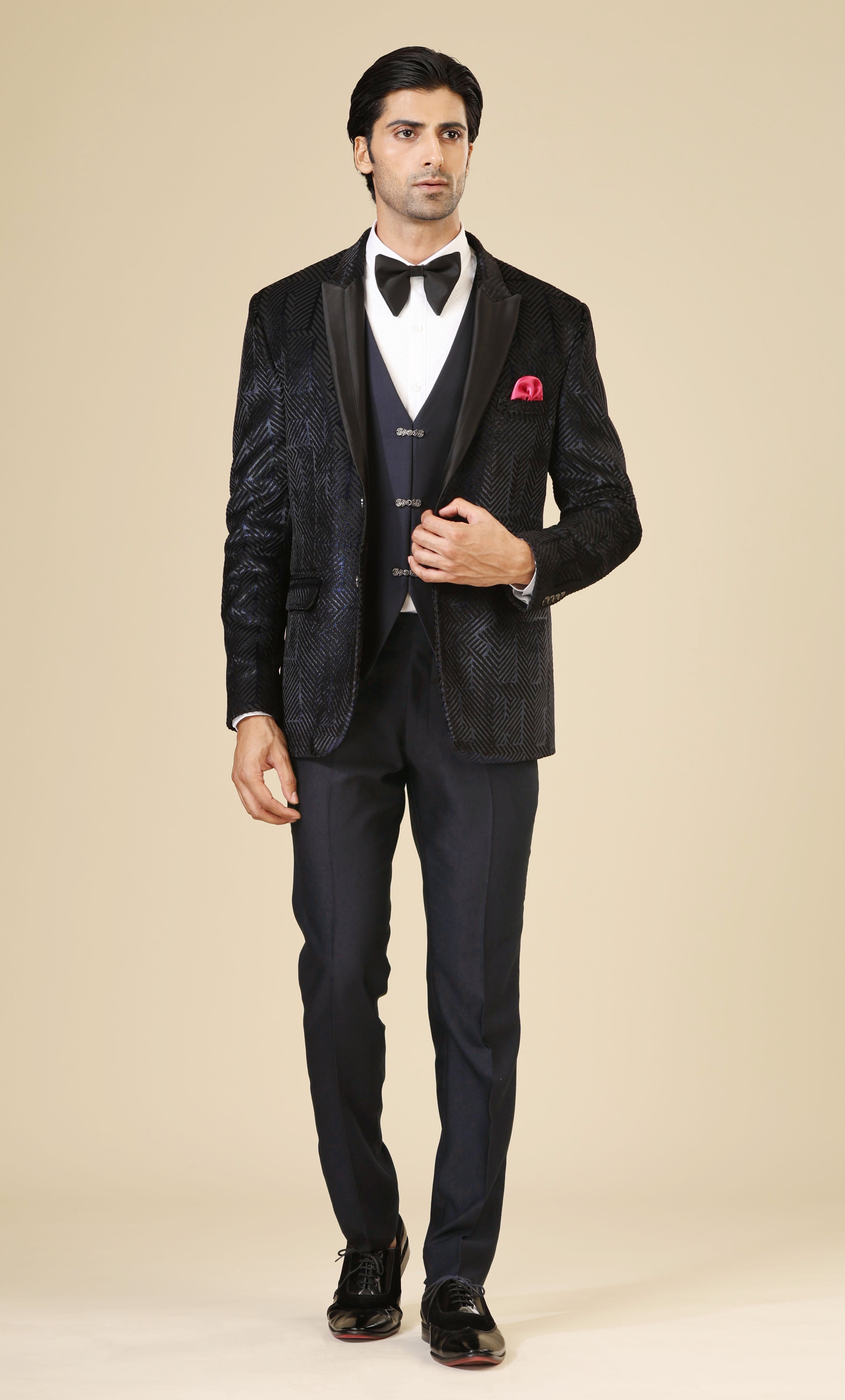 Navy blue designer suit