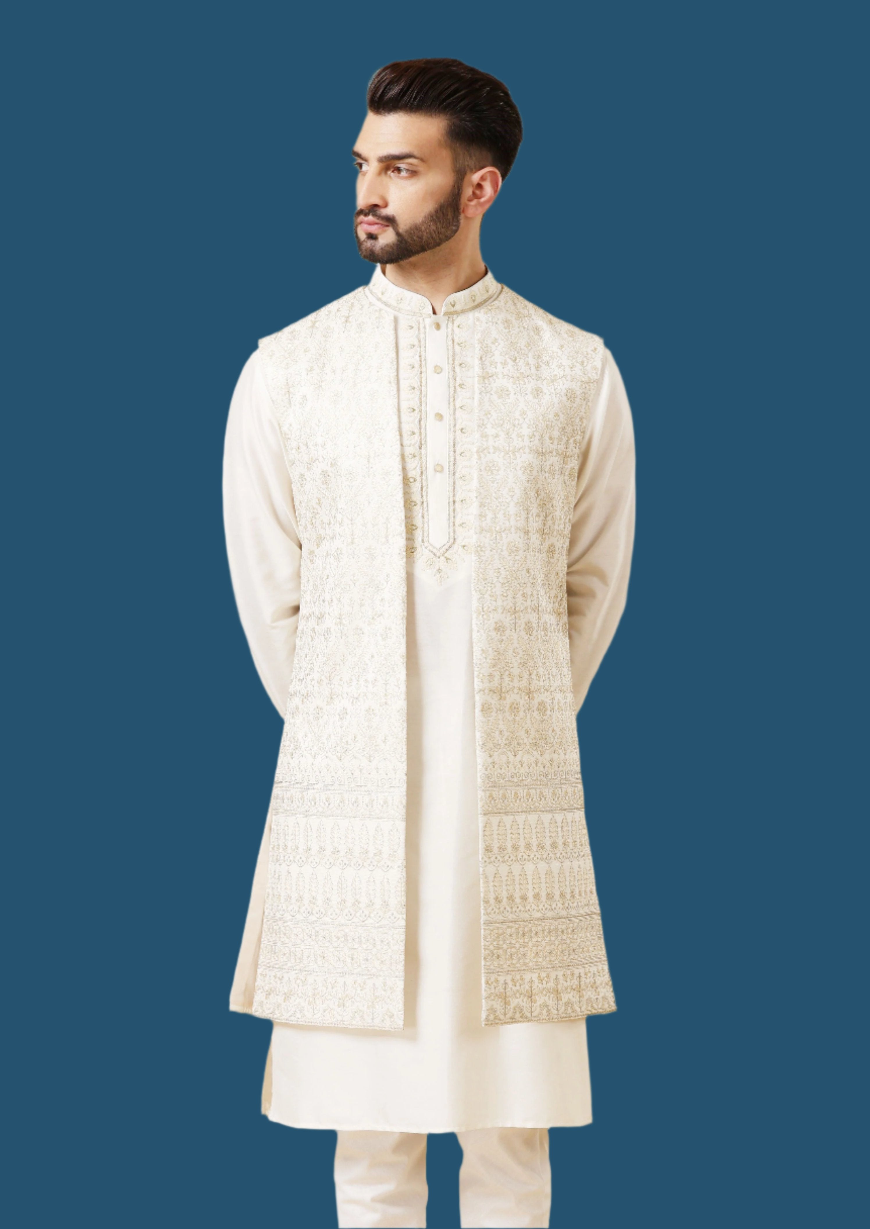 Stylish Off-White Indo-Western - Perfect for Weddings and Parties
