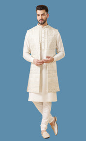 Comfortable and Stylish Off-White Indo-Western Outfit
