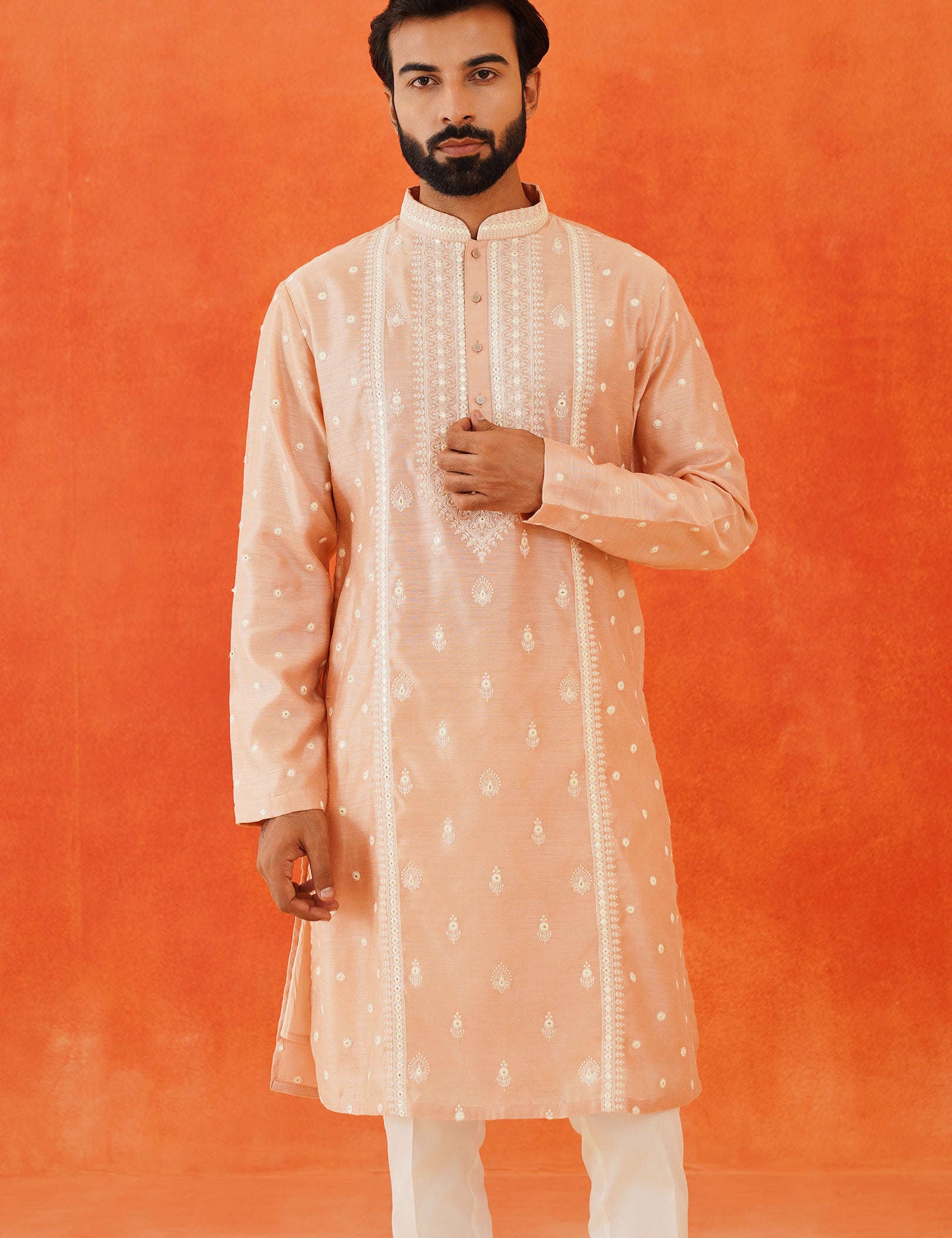 Pink Embroidered Kurta - A Delicate and Elegant Choice
