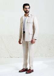 Beige Linen Co-ord Set - Versatile Men's Wear
