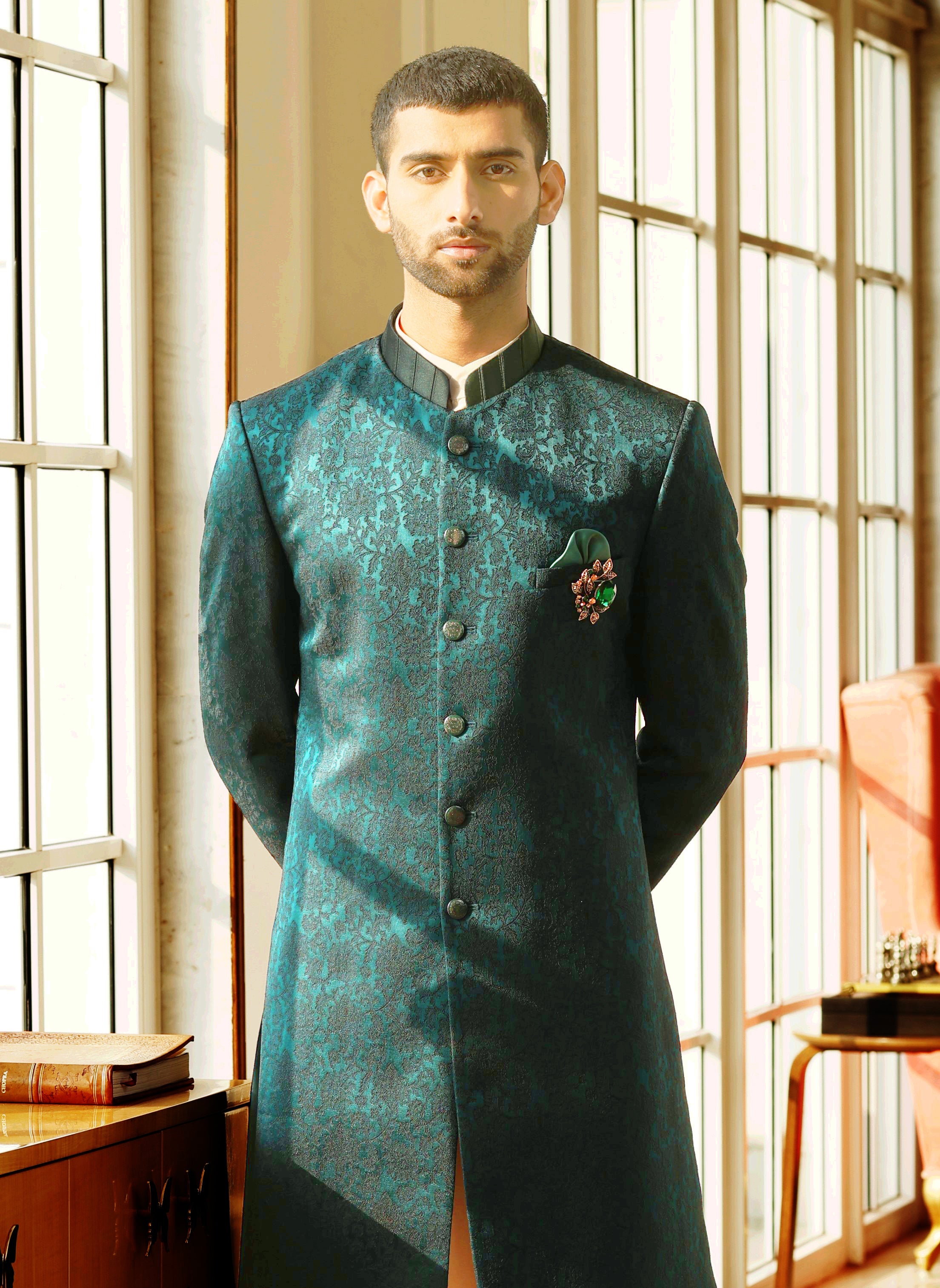 Suitable for Various Occasions
Timeless Teal Indo-Western 