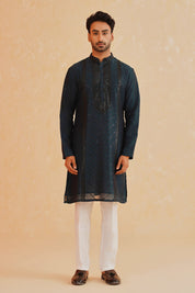 A Timeless Classic
Trendy Teal Blue Kurta Set with Sequin Work