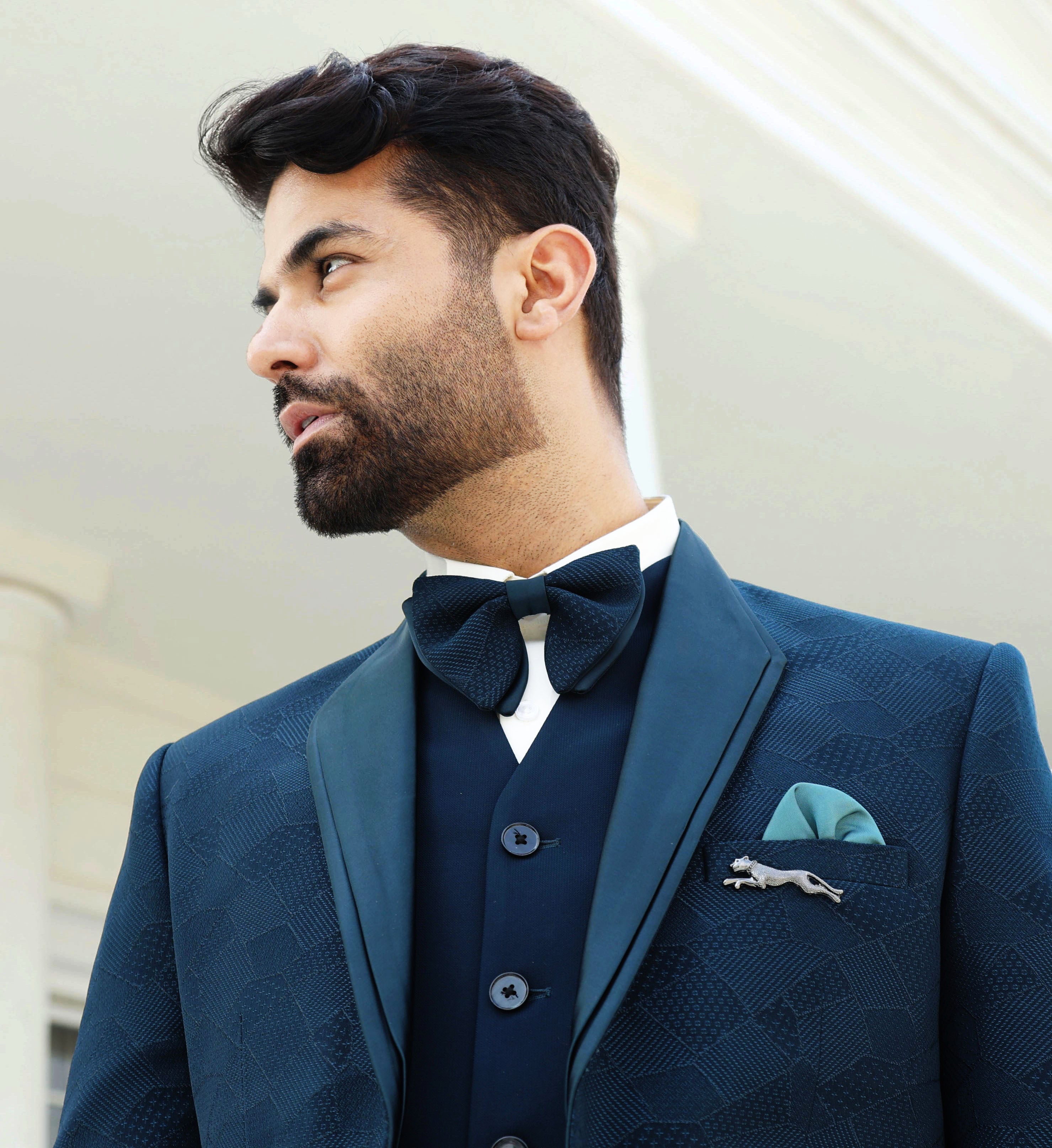 A Timeless Formal Wear
Stylish Teal Tuxedo