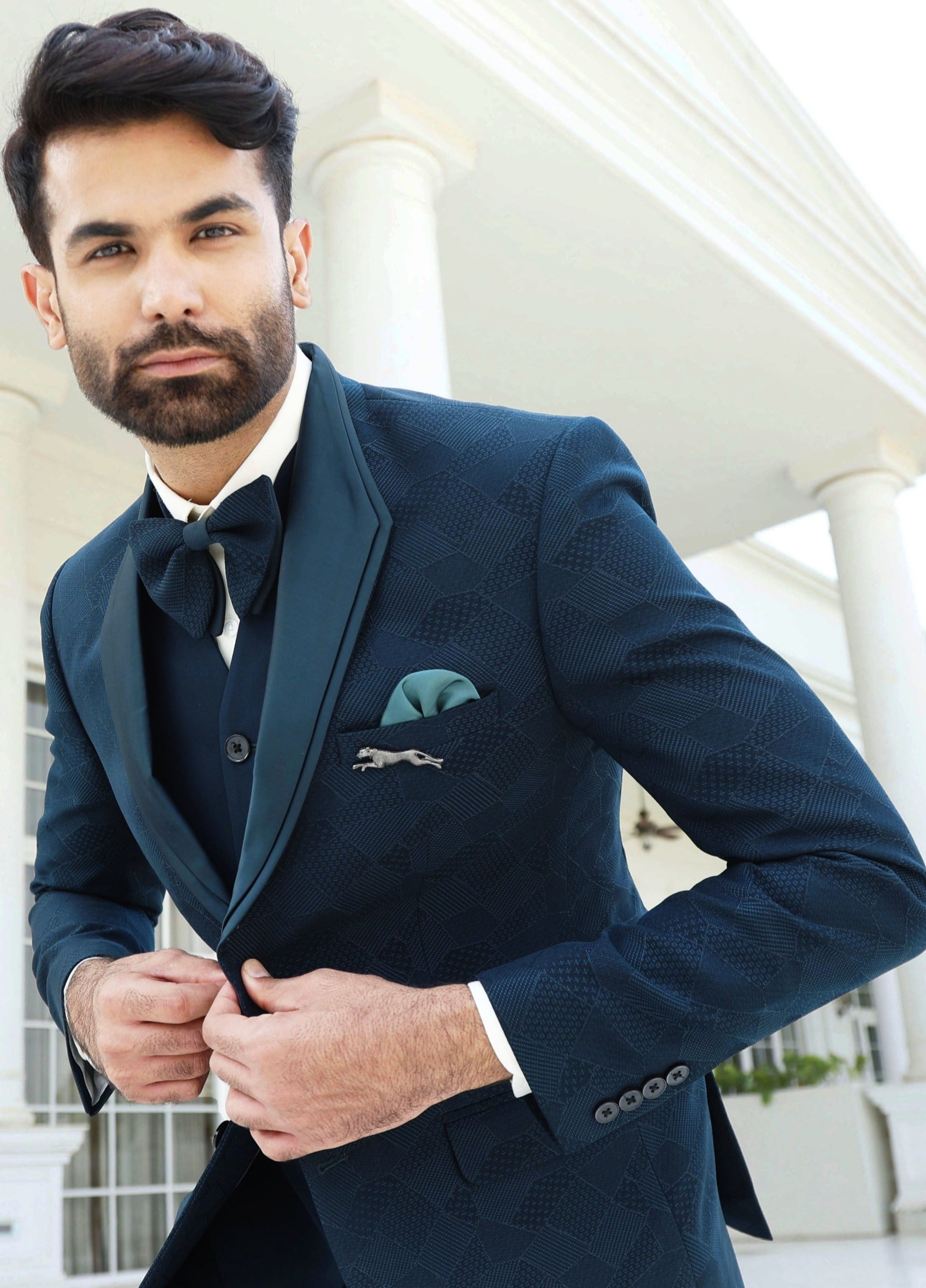 Classic Teal Tuxedo Suit