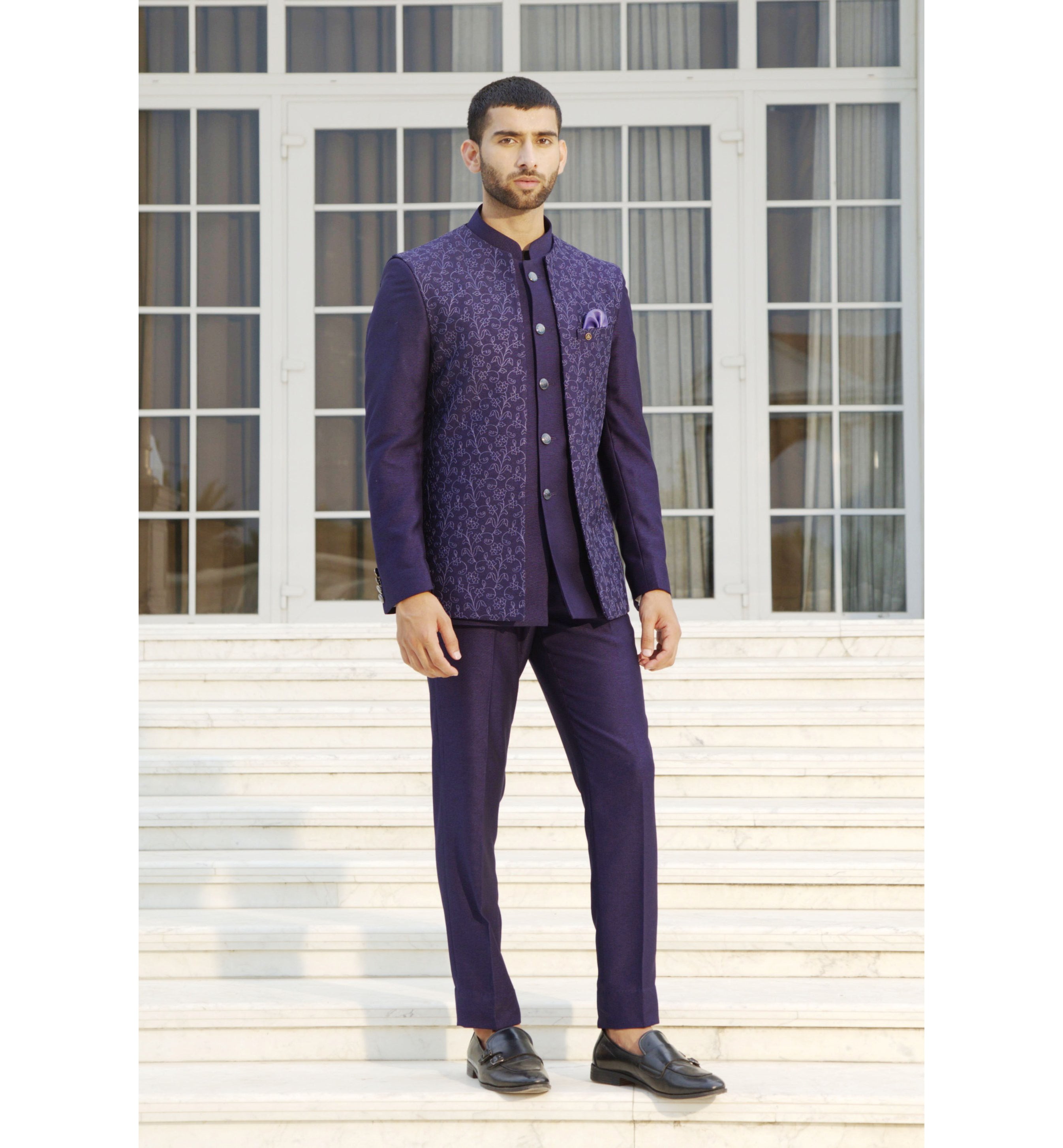 Suitable for Various Occasions
Luxurious Three-Piece Purple Designer Bandhgala Suit , Perfect for Special Occasions
Three-Piece Purple Designer Bandhgala Suit, Indian Wedding Wear
Timeless Three-Piece Purple Designer Bandhgala Suit 