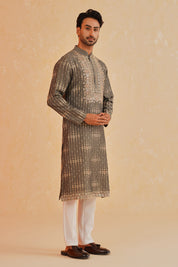 Olive Green Embroidered Kurta Set