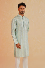 Blue Kurta with Sequin Work