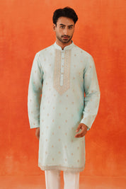 Sky Blue Embroidered Kurta Set