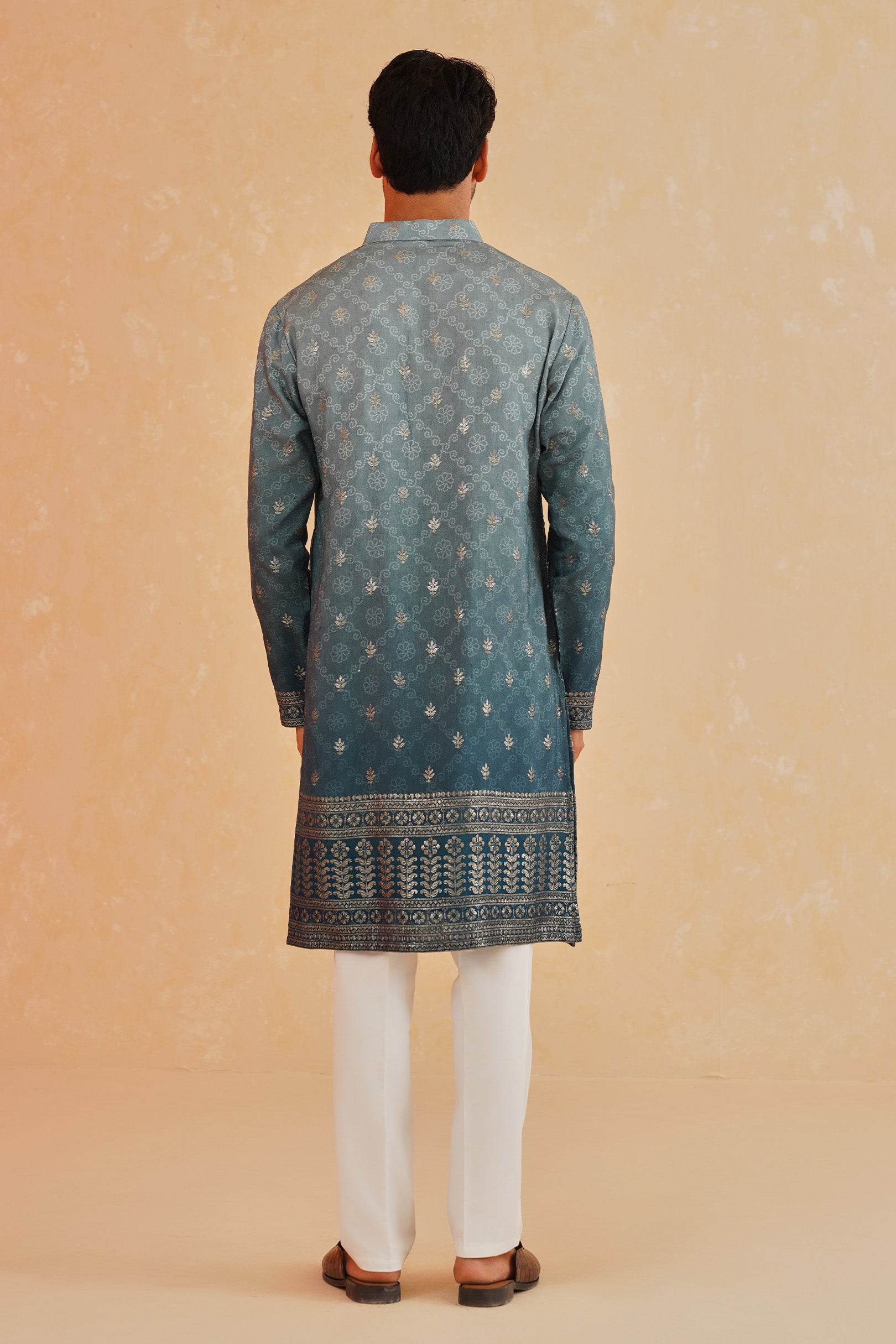 Blue Ombre Effect Kurta Set