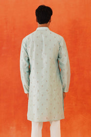 Sky Blue Embroidered Kurta Set