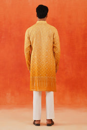 Yellow Ombre Effect kurta set