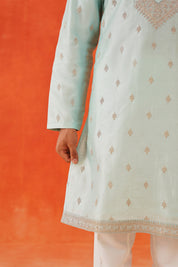 Sky Blue Embroidered Kurta Set