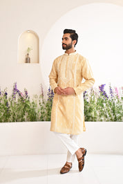 Yellow Embroidered Kurta Set