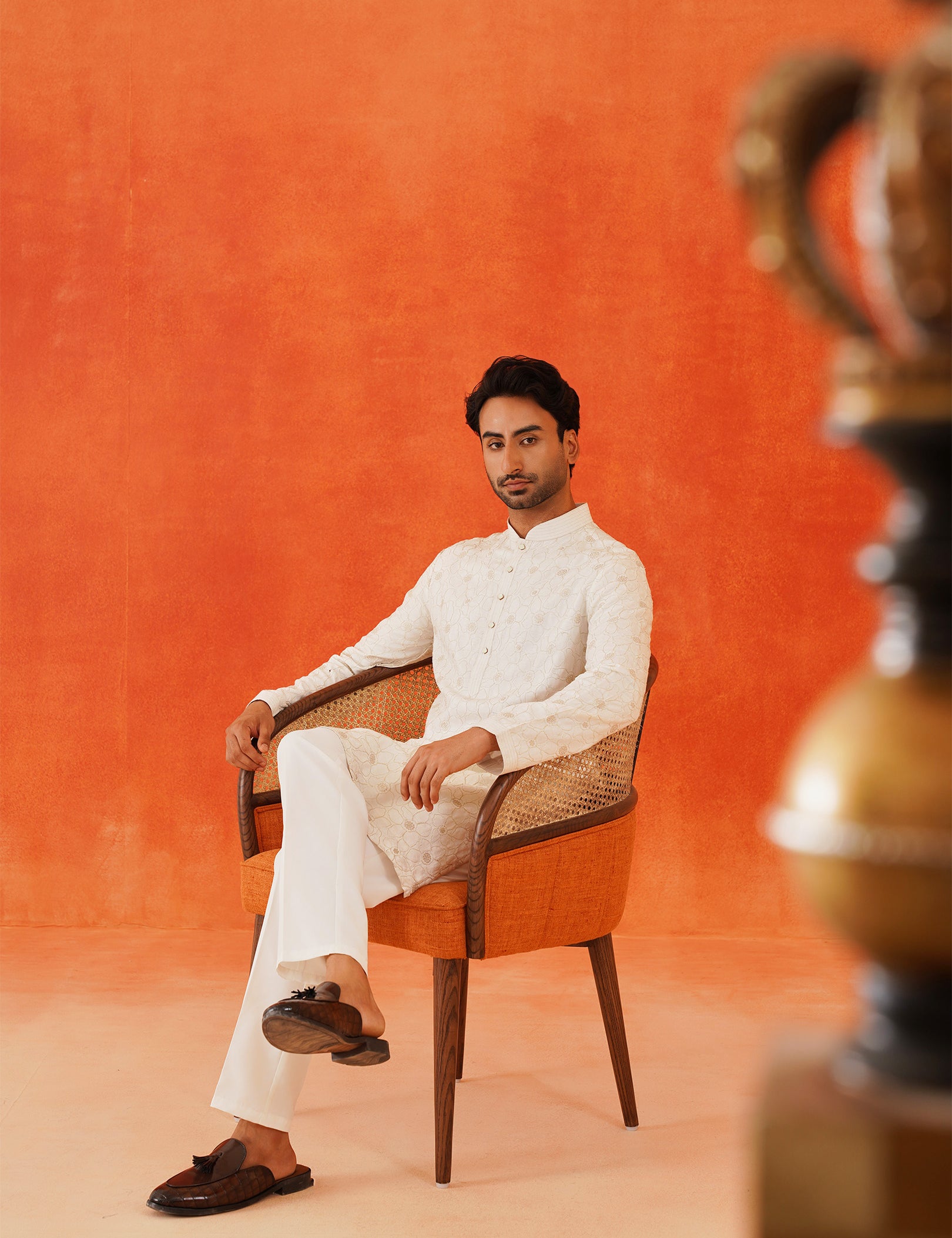 A Timeless Classic
Stylish White Kurta Set with Intricate Embroidery