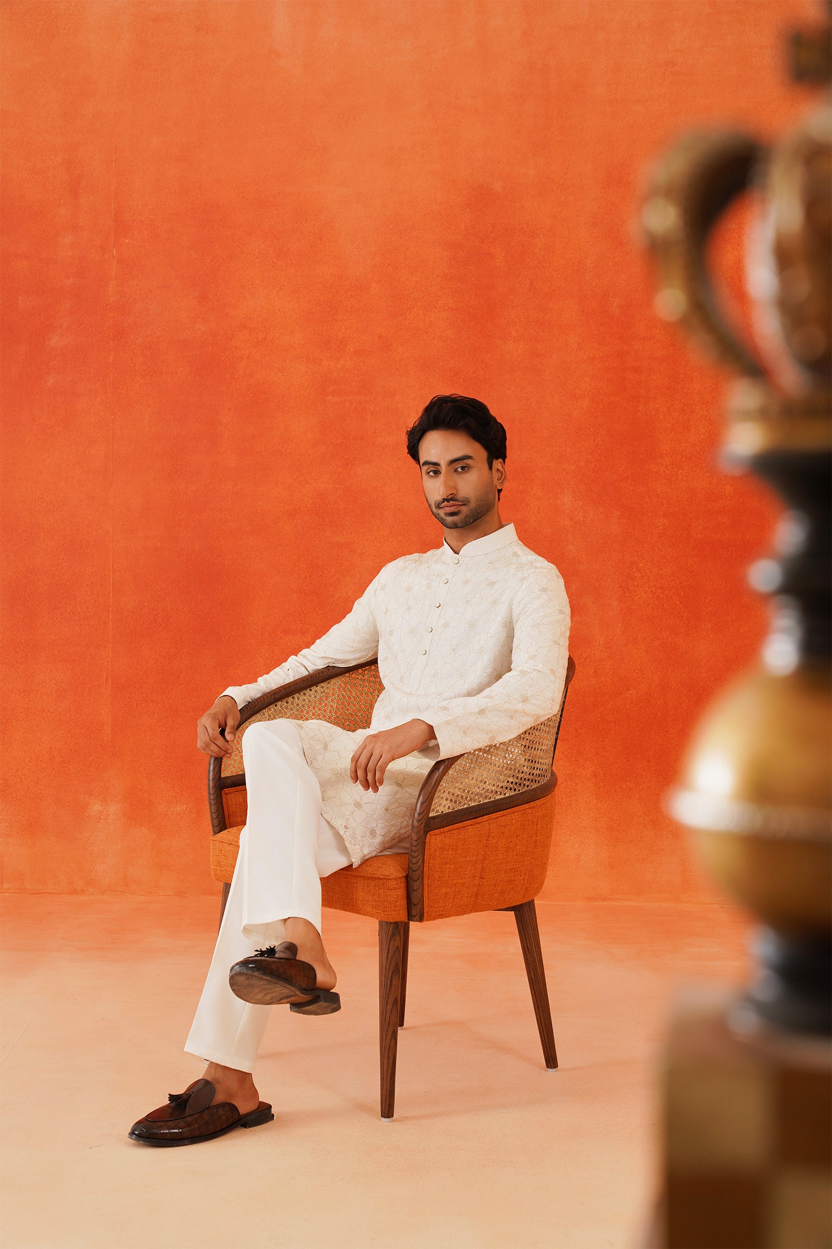 A Timeless Classic
Stylish White Kurta Set with Intricate Embroidery