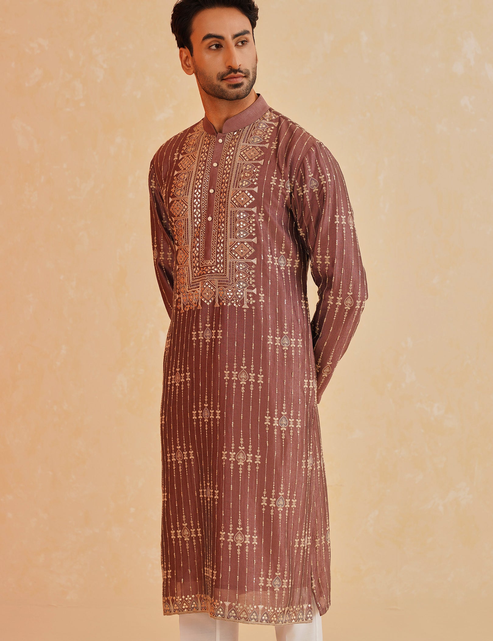 Perfect for Festive Occasions
Trendy Wine-Hued Embroidered Kurta Set