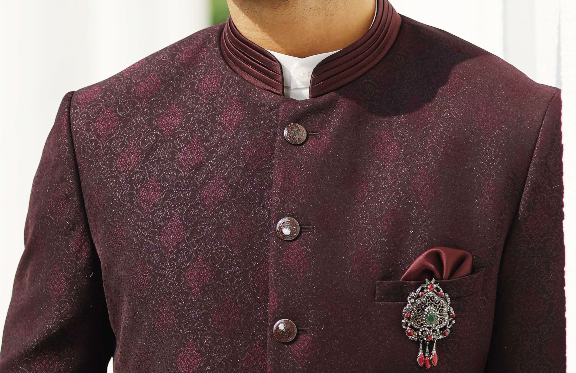 Modern Indian Fashion
Versatile Wine Textured Indo-Western