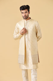 Luxurious Yellow Open Indo-Western, Perfect for Special Occasions