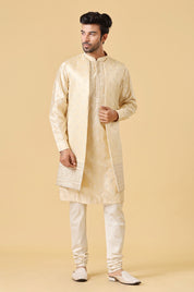 Stylish Yellow Open Indo-Western, Perfect for Weddings and Parties