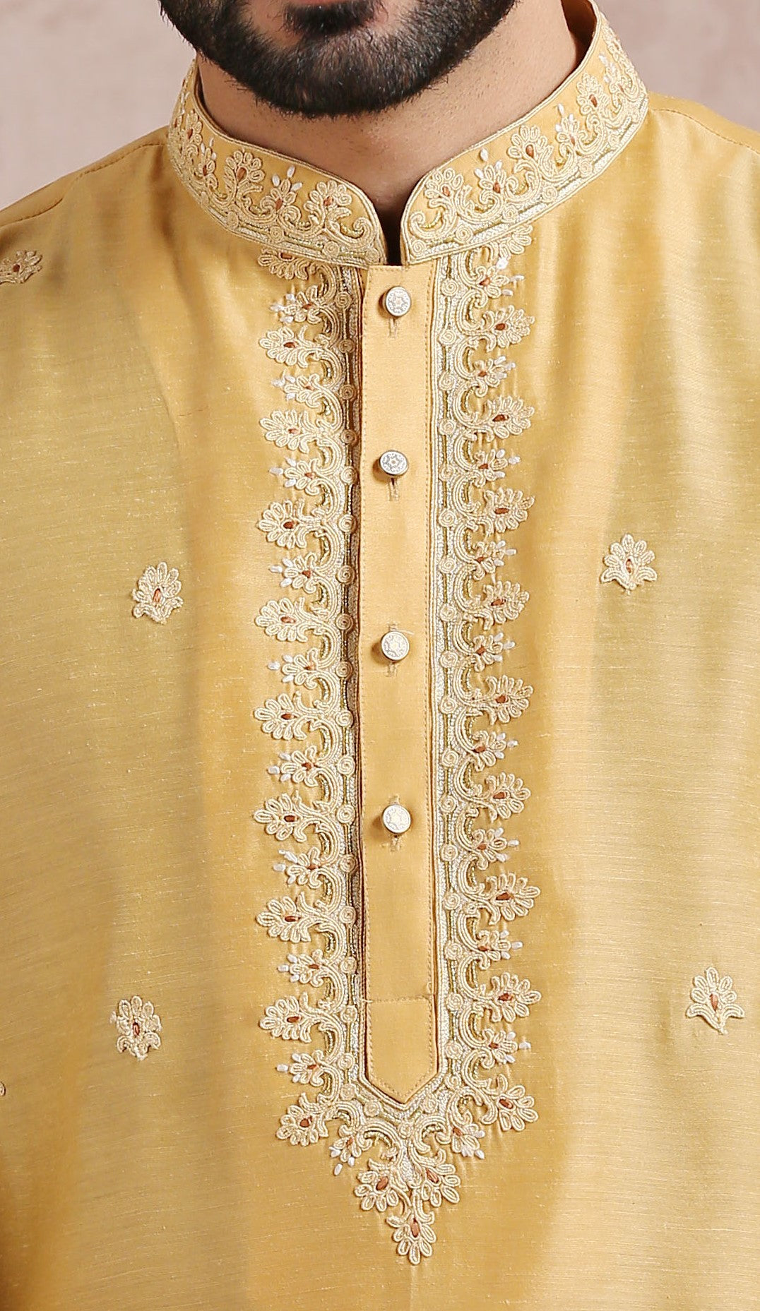 Embroidered Yellow kurta set